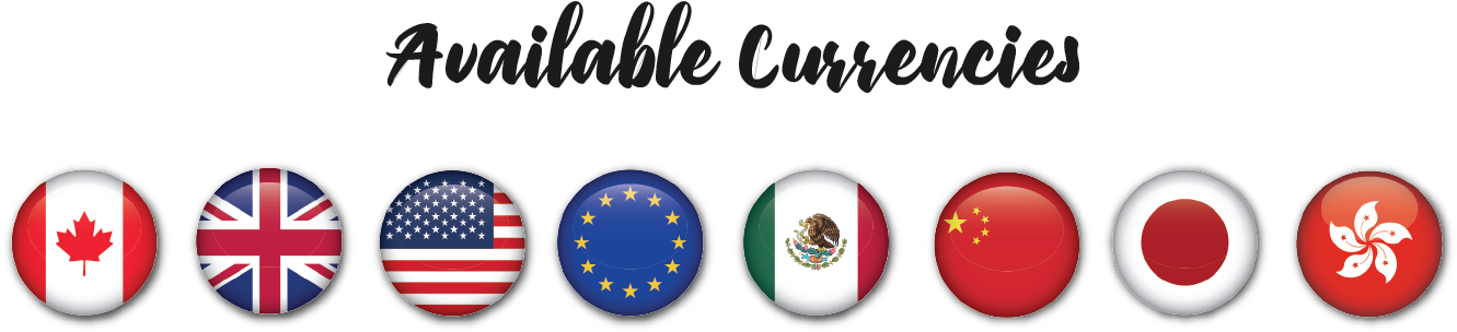 Our Olympia Fx Atms Offers A Wide Variety Of Currencies, - Canada Clipart (1389x429), Png Download