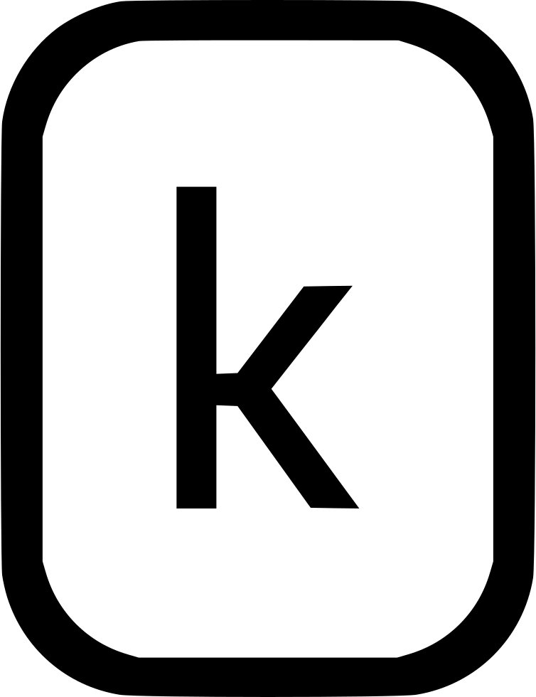 Lowcase Letter K Latin Alphabet Comments - Number 5 Icon Png Clipart (754x980), Png Download