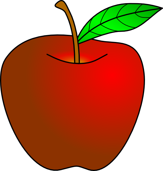 Clipart Of Whole, An And Apple - Png Download (570x599), Png Download