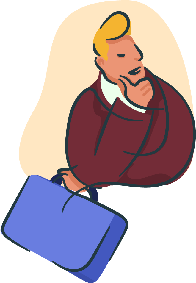 Business Man - Cartoon Clipart (1000x1000), Png Download