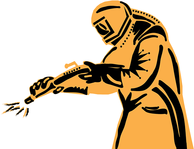 Sandblasting Man Clipart (680x501), Png Download