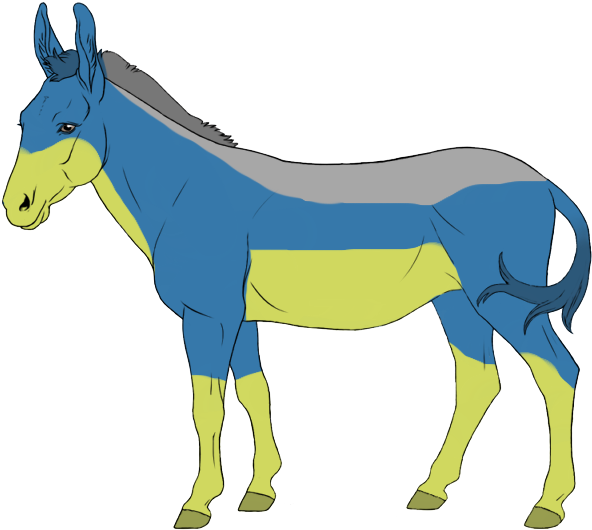 The Drabardi Donkey - Mane Clipart (616x553), Png Download