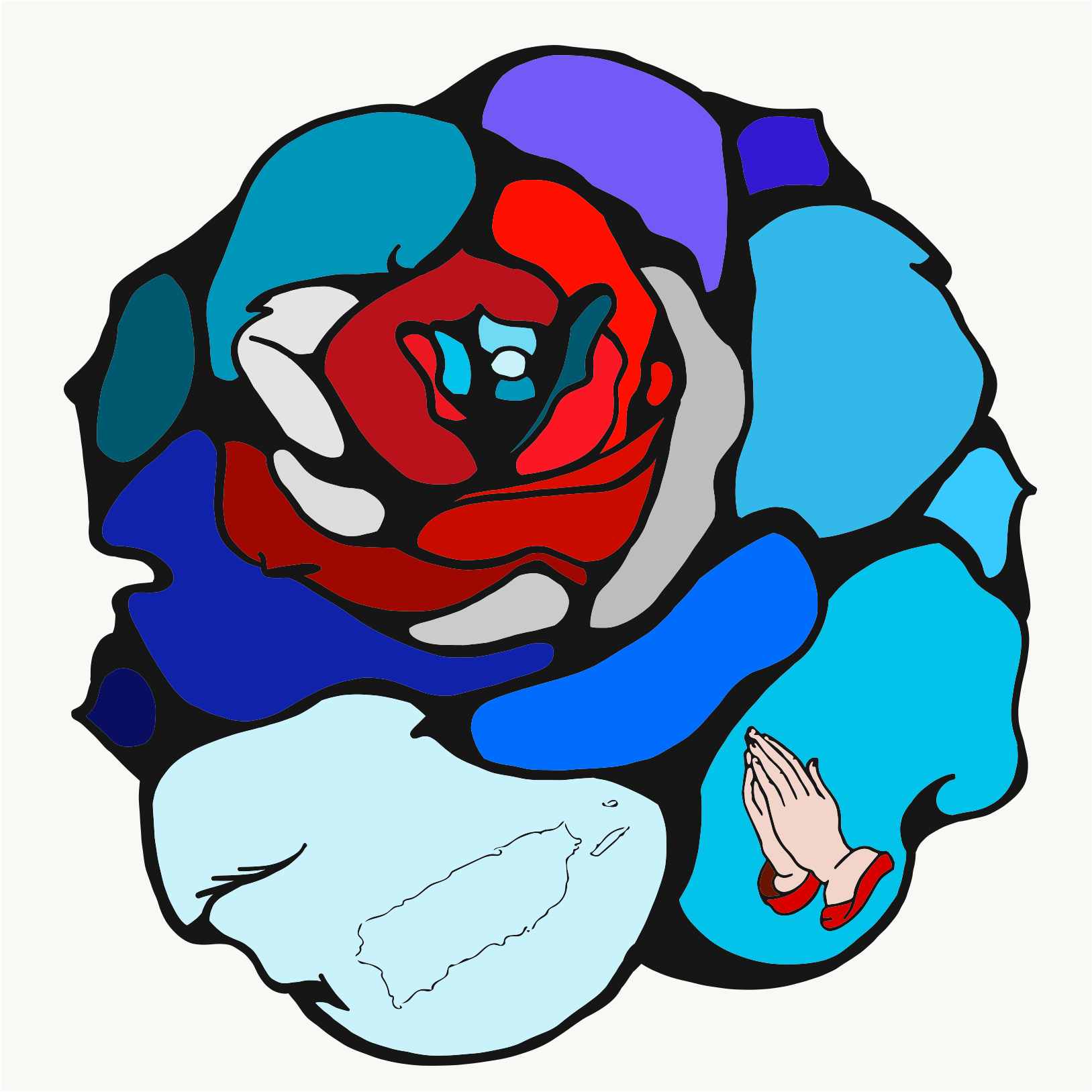 Pray For Puerto Rico - Hybrid Tea Rose Clipart (2732x2732), Png Download