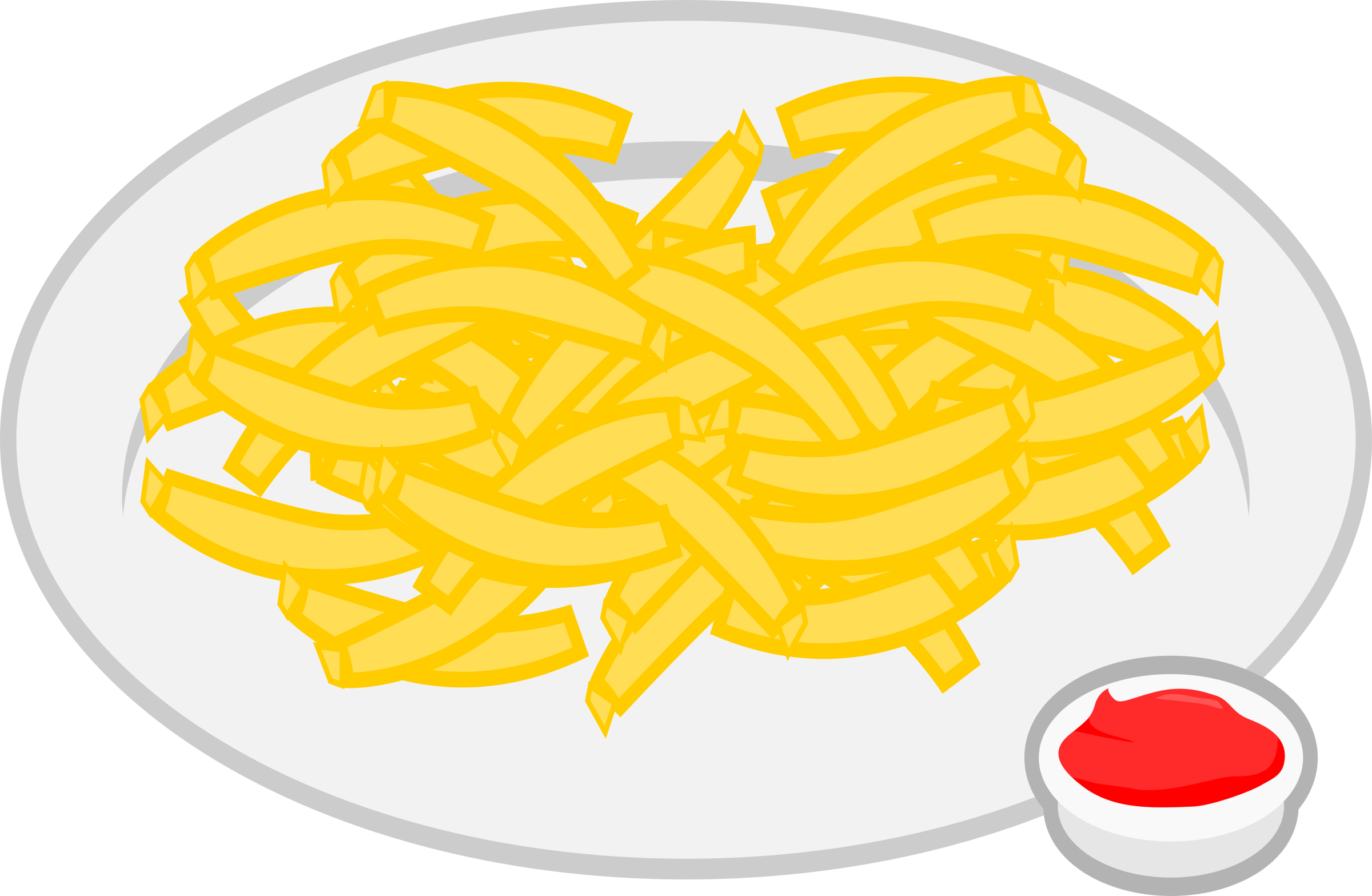 Clipart - French Fries - Png Download (2400x1567), Png Download