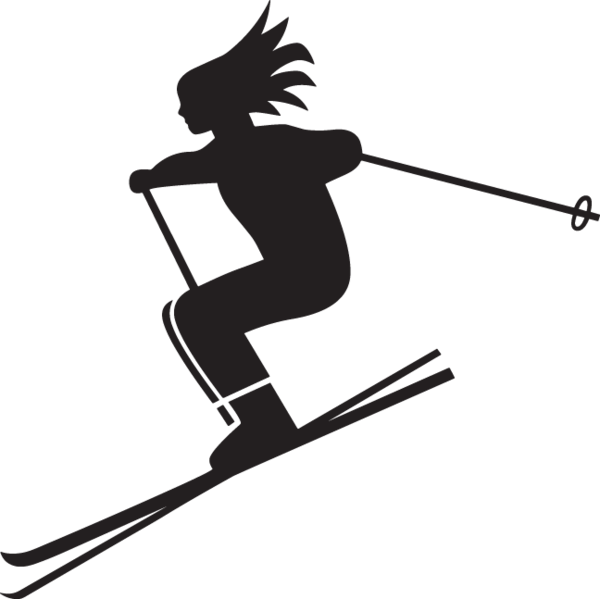 Woman Skiing Multiple Images, Clipart Images, Skiing, - Skiing - Png Download (600x599), Png Download