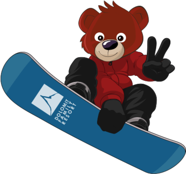 Snowboarding Dolomit Family Resort - Snowboarding Clipart (650x596), Png Download
