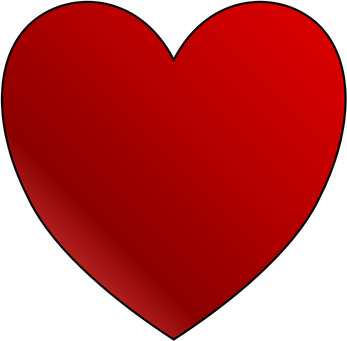 Red - Heart - Clip - Art - Red Heart - Png Download (740x740), Png Download