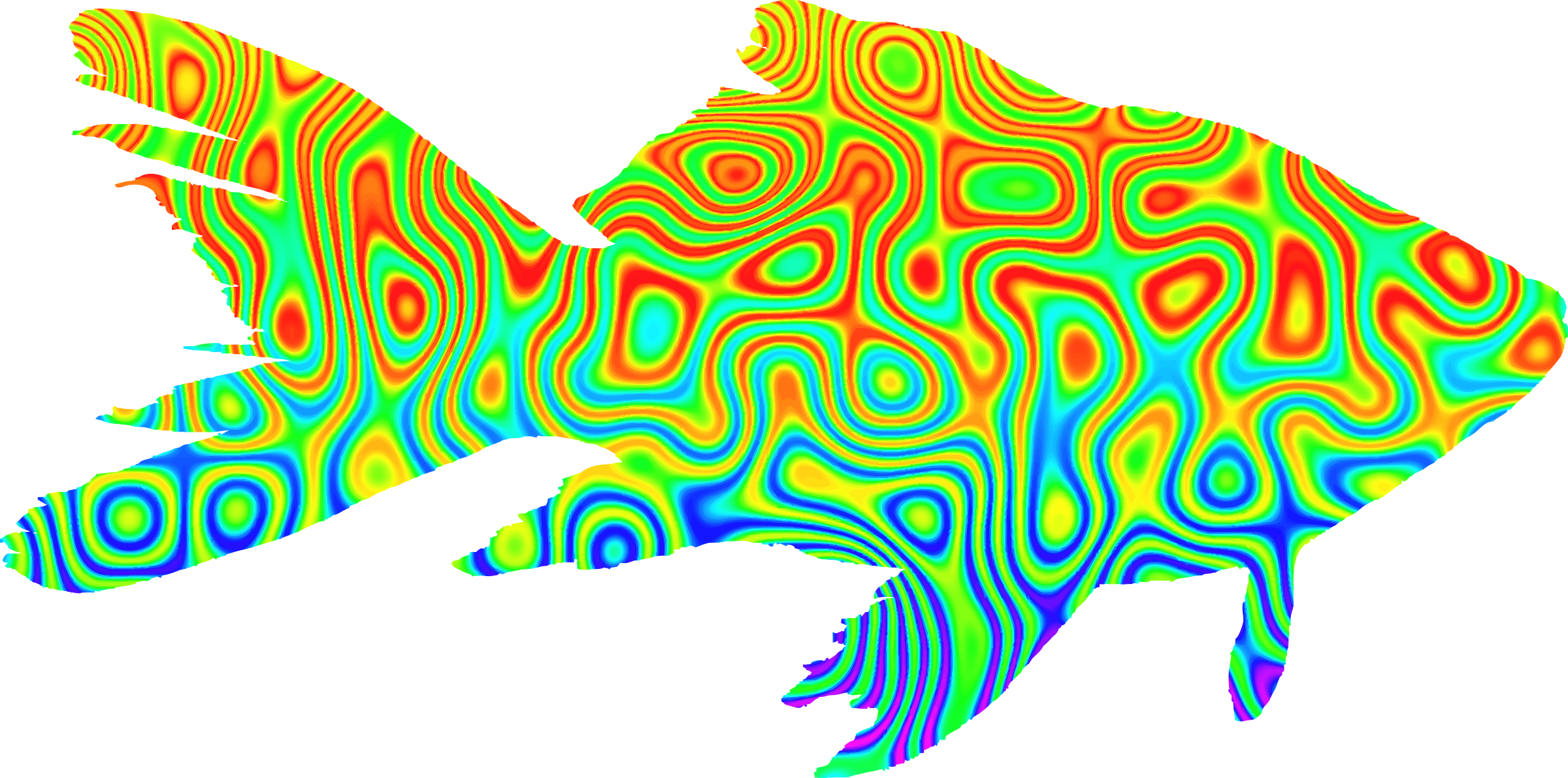 Psychedelia Drawing Computer Icons Fish Art Clipart (1511x750), Png Download