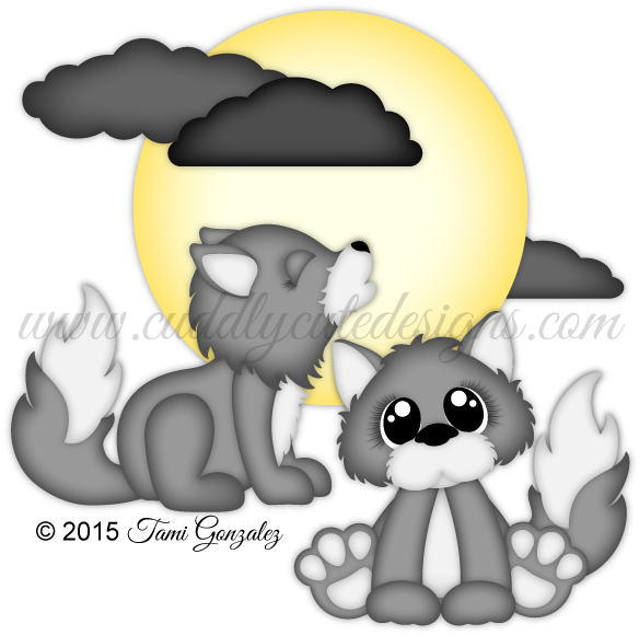 Howling Cuties - Drawing Clipart (600x600), Png Download