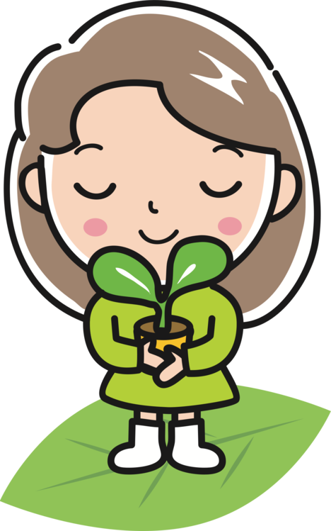 Girl With Plant Woman Plants Human Behavior - Girl Plant Clipart - Png Download (468x749), Png Download