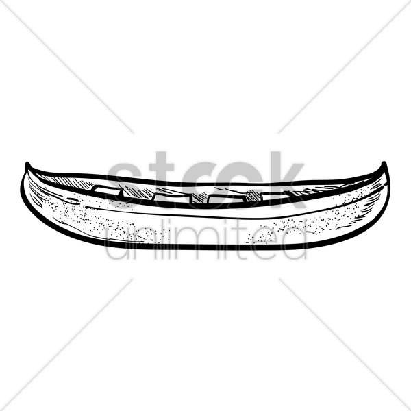 Canoe Vector Image - Canoe Sketches Clipart (600x600), Png Download