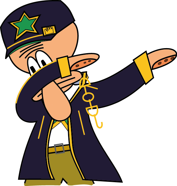Squidward Kujo Squidward Dab Know Your Meme - Jojo Bizarre Adventure Dab Clipart (598x626), Png Download