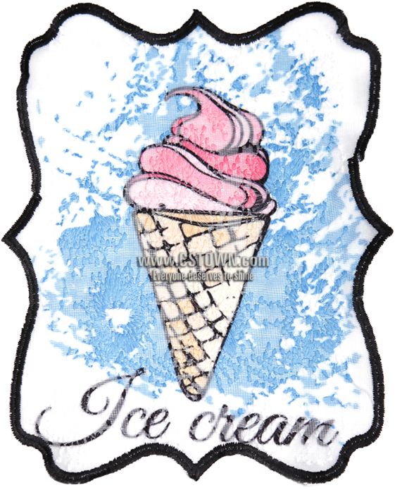 Ice Cream In Summer Large Patch For Shirts - Ice Cream Clipart (780x780), Png Download