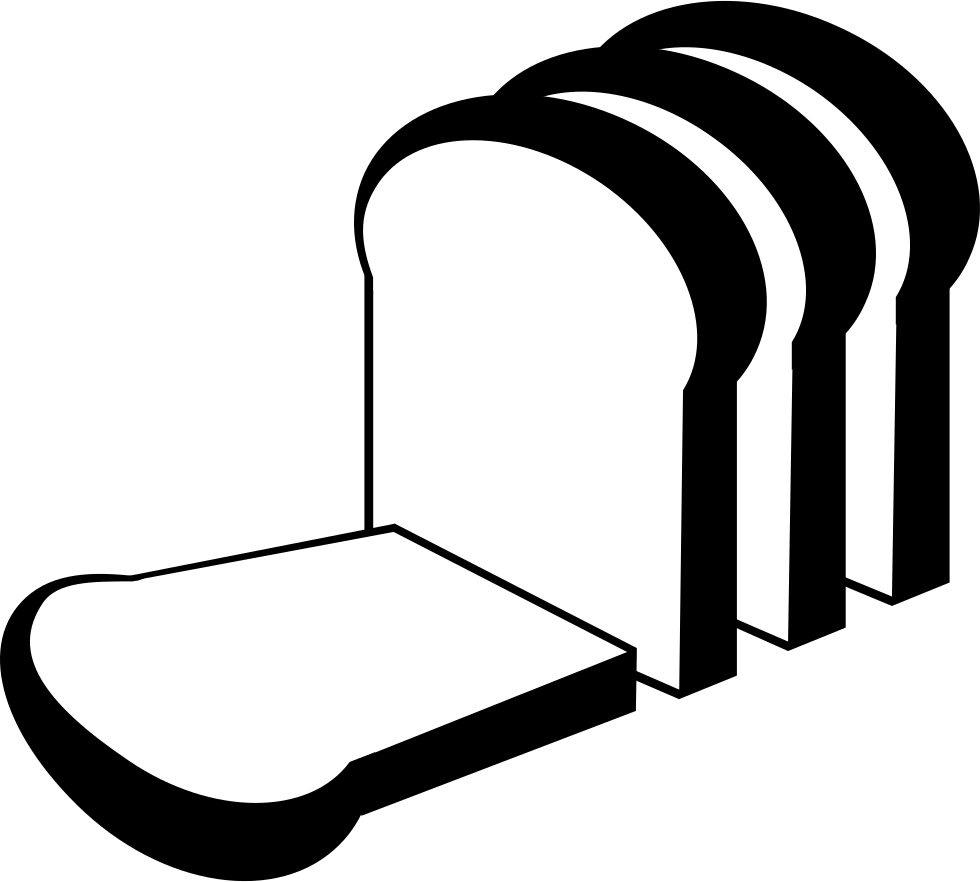 Wheat Clipart Wheat Bread - Clip Art Black And White Bread - Png Download (980x882), Png Download