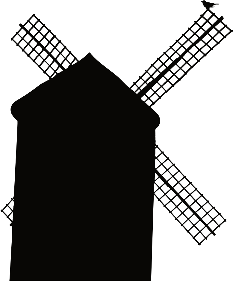 Fan Clipart Windmill - Windmühle Silhouette Png Transparent Png (829x1000), Png Download