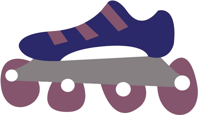 Purple Clipart Roller Skate - Ice Skating - Png Download (1000x944), Png Download