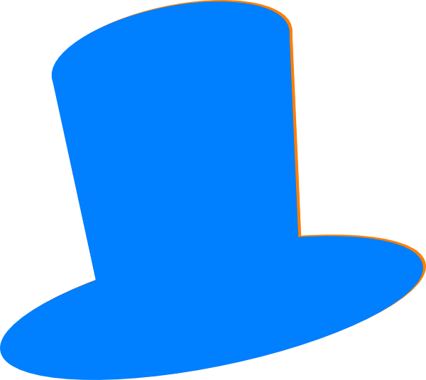 Top Hat Blue Hat Clip Art At Vector Clip Art - Blue Top Hat Clipart - Png Download (600x535), Png Download