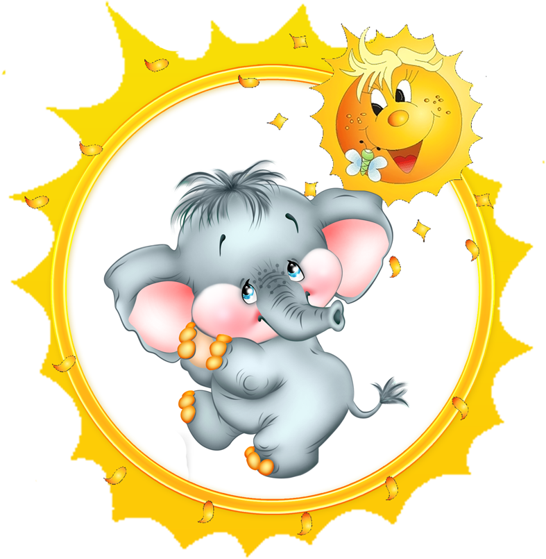 Pre Materské Školy - Baby Elephant Cartoon Green Clipart (827x827), Png Download