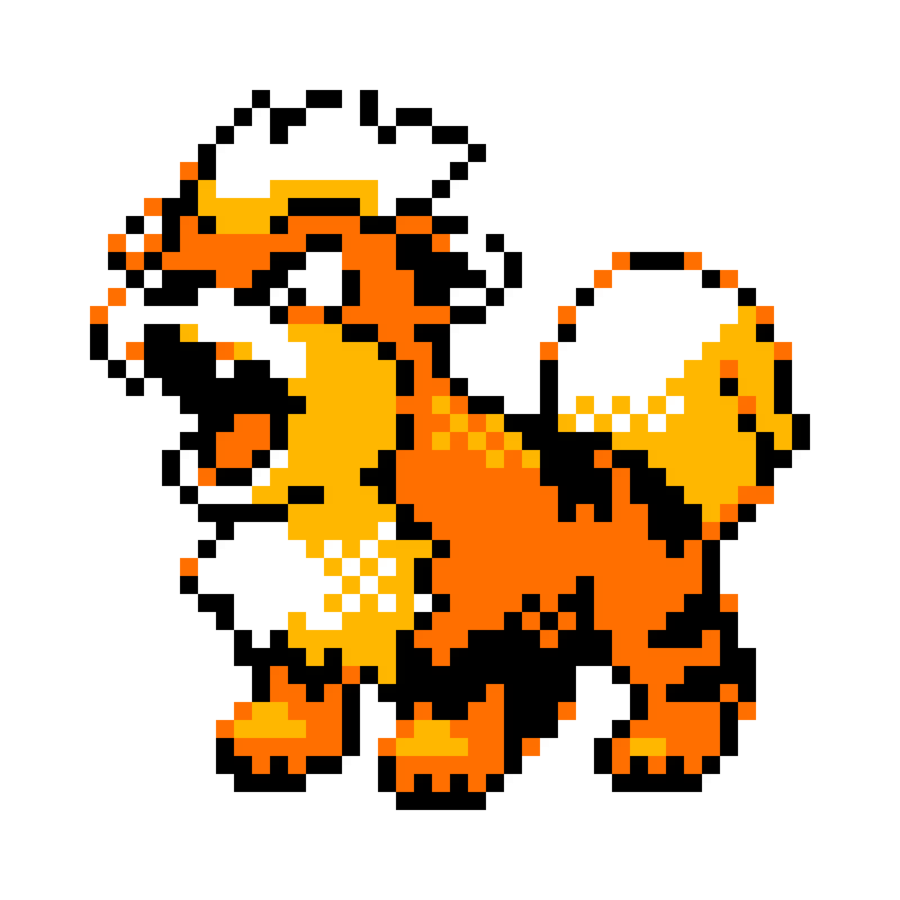 Clipart Resolution 1200*1200 - Growlithe Pixel - Png Download (900x900), Png Download