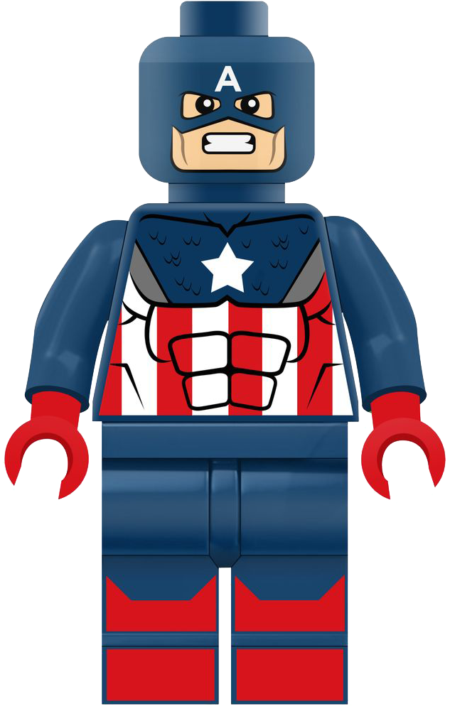 Captain America Lego Cartoon Clipart (736x1339), Png Download