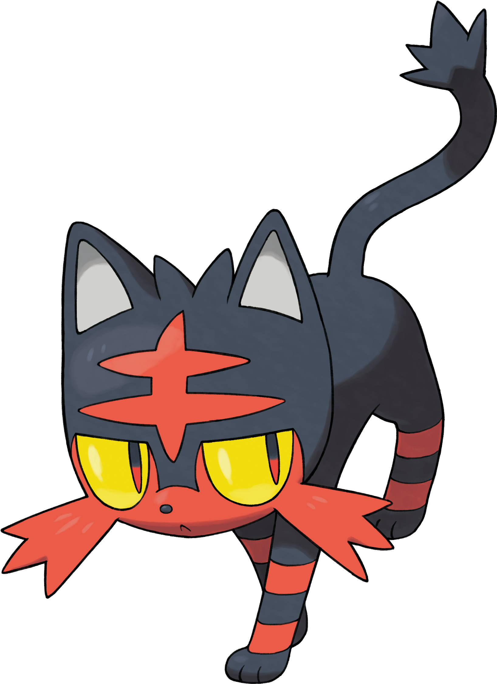Pokemon Clipart Litten - Pokémon Moon - Nintendo 3ds - Png Download (1280x1280), Png Download