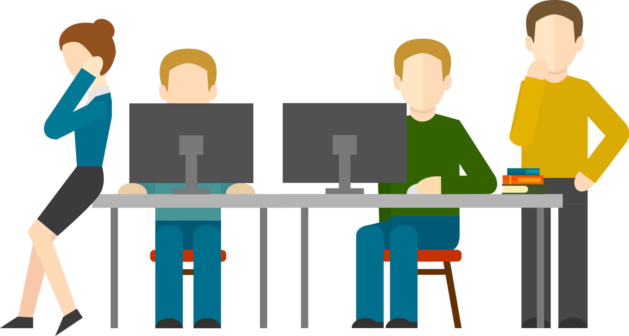 Just Arrive, Pick Your Seat, Setup Your Gear And Start - Coworking Space Png Clipart (2386x1275), Png Download