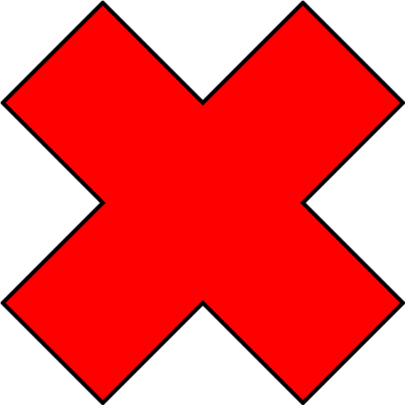 Picture Free Library Checkmark Clipart Red - Red X Shape - Png Download (2400x2400), Png Download