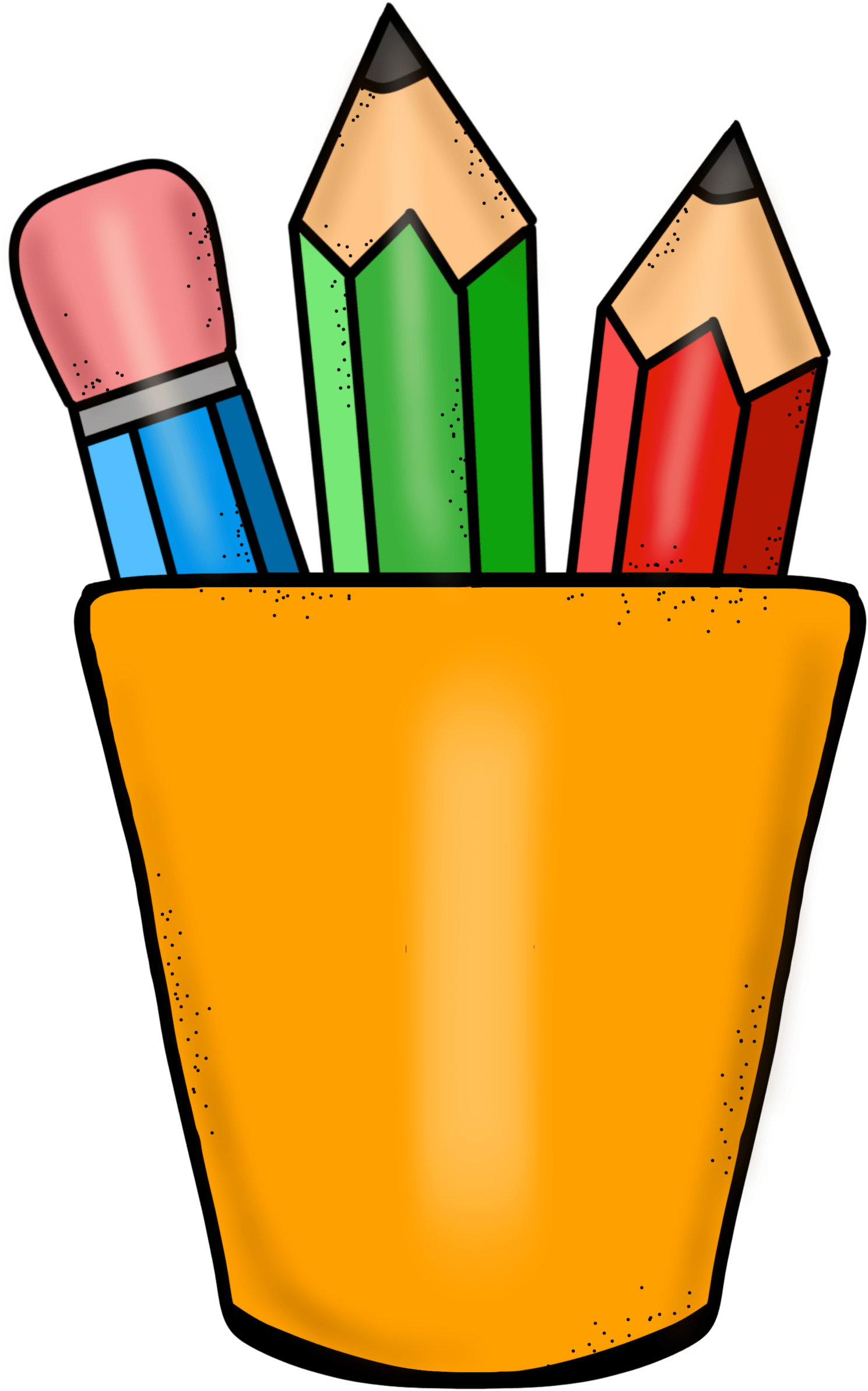 Revise Cliparts - Pencil Pot Clipart - Png Download (1499x2400), Png Download