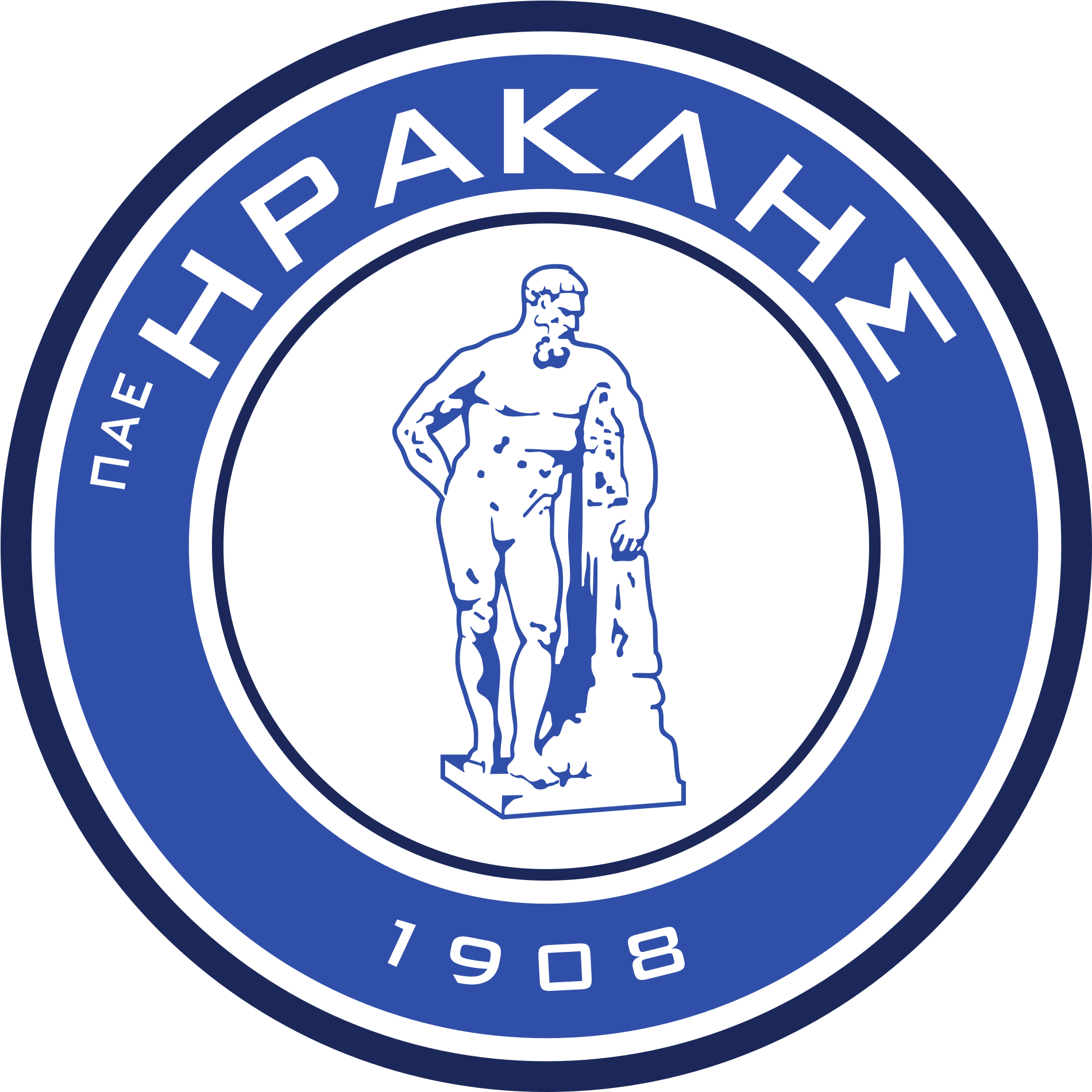 Iraklis Thessaloniki Logo - Iraklis 1908 Thessaloniki F.c. Clipart (2000x2000), Png Download
