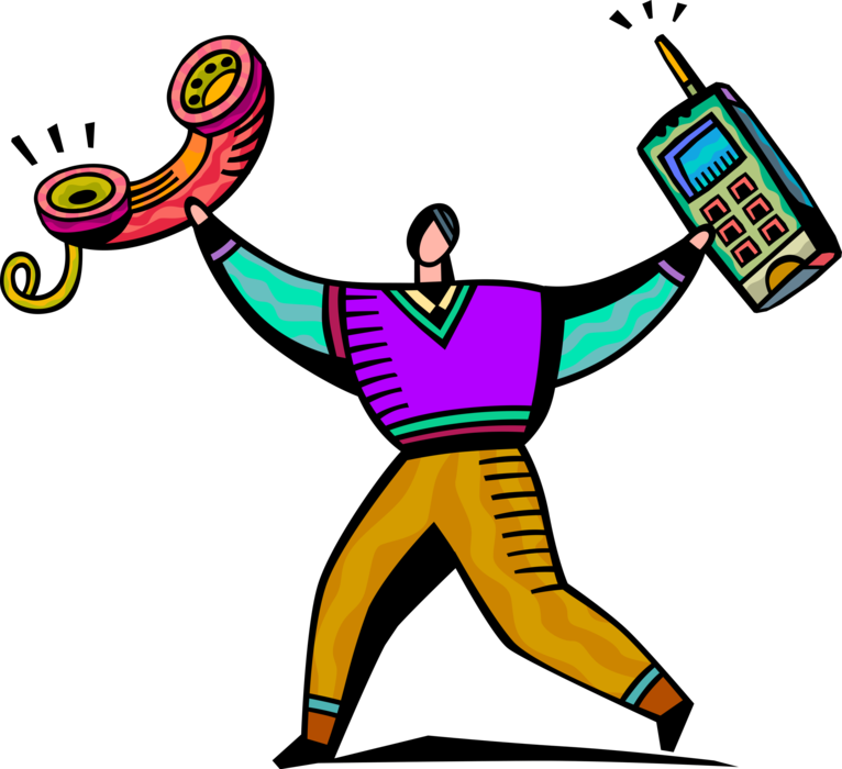 Picture Library Download Businessman Clipart Smartphone - Png Download (766x700), Png Download