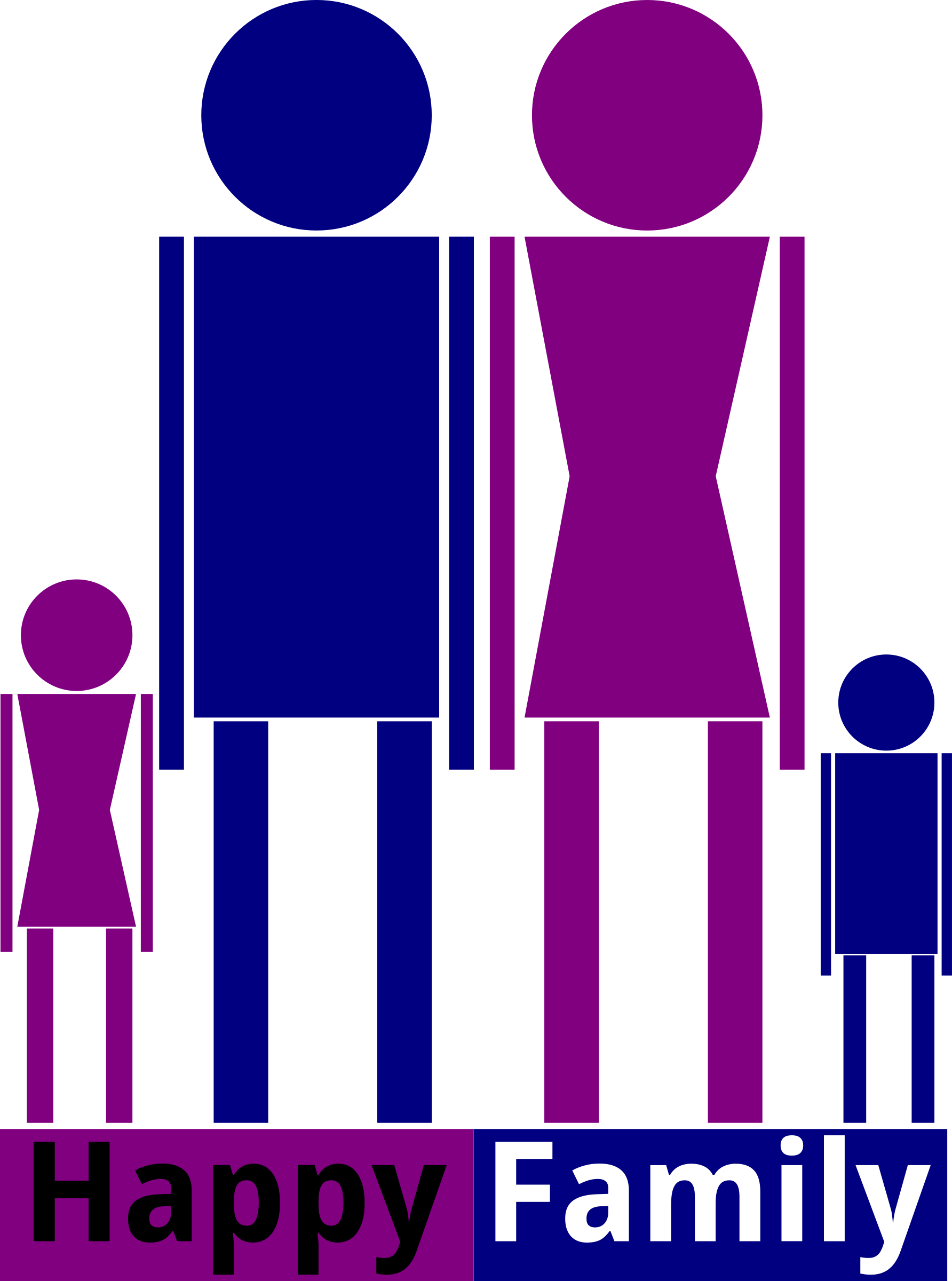 Happy Family - Clip Art - Png Download (598x800), Png Download