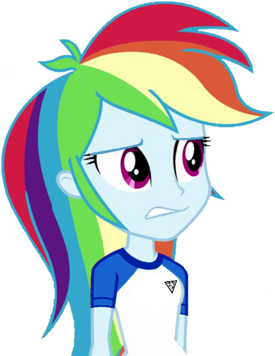 Image Royalty Free Library Fella Blue Clothes - Equestria Girls Rainbow Dash Confused Clipart (545x697), Png Download