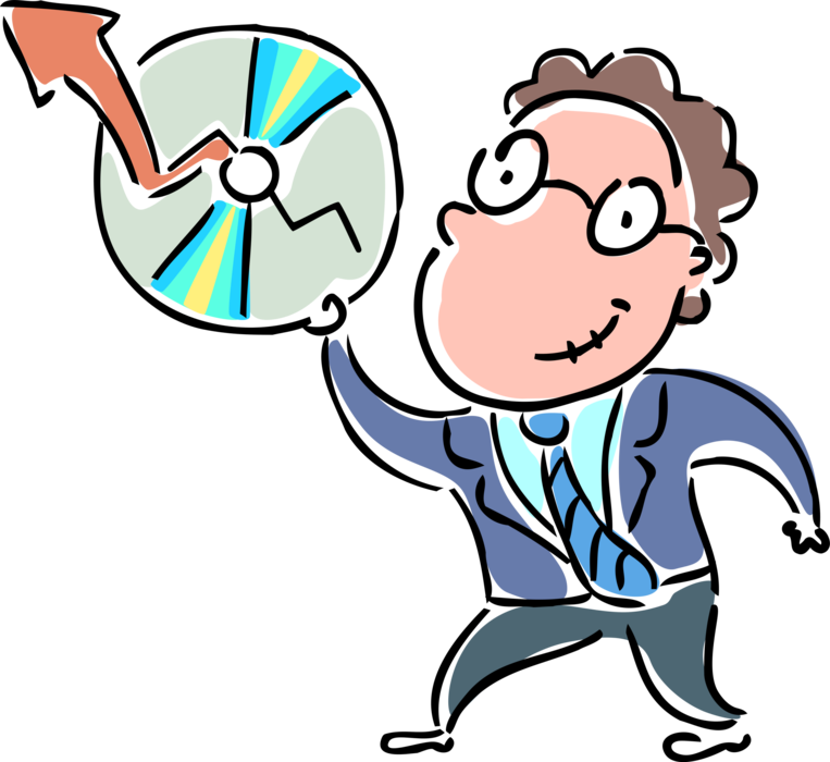 Clip Art Transparent Entrepreneur With Chart On - Png Download (763x700), Png Download