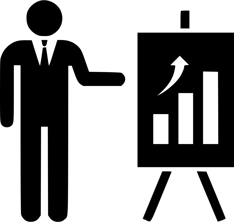 Clip Art Freeuse Library Businessman Clipart Bold Person - People Presentation Icon - Png Download (980x928), Png Download