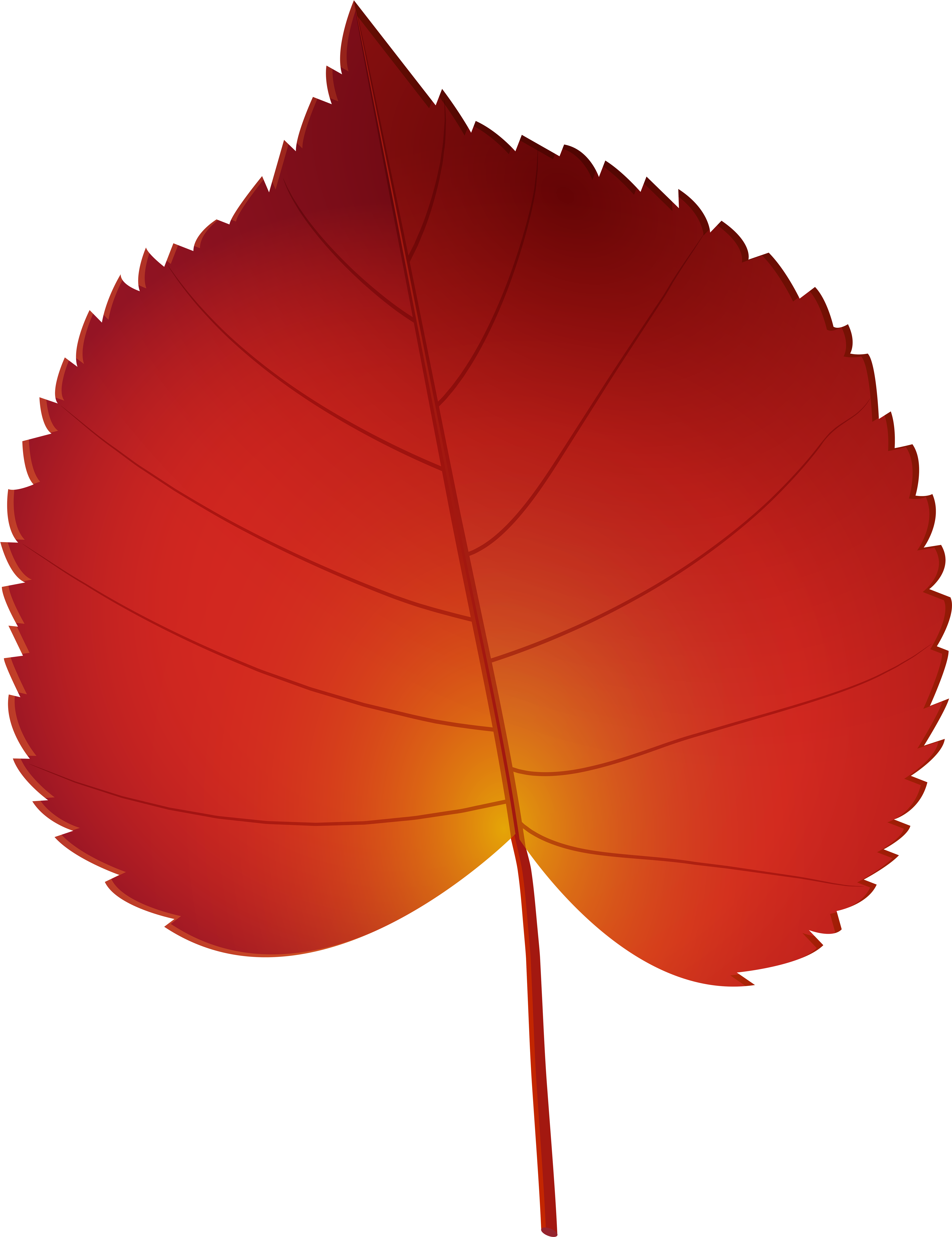 Red Autumn Leaf Png Clip Art Transparent Png (6244x8000), Png Download