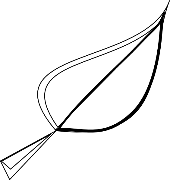 Leaves Black And White Png Clipart (564x595), Png Download