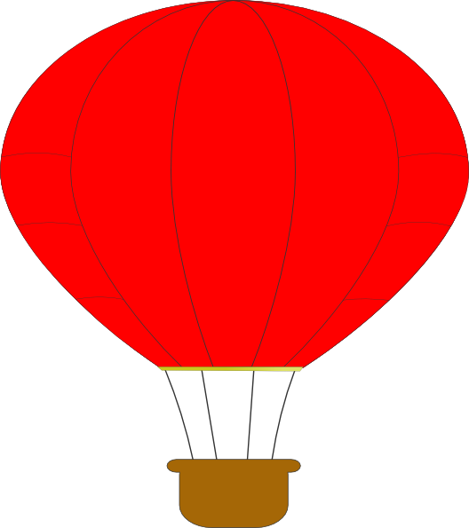 Hot Air Balloon Clipart Red - Clip Art - Png Download (528x595), Png Download