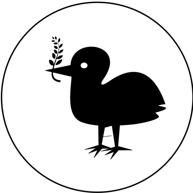 Duck Bird Drawing The Head And Hands Silhouette - Clip Art - Png Download (750x750), Png Download