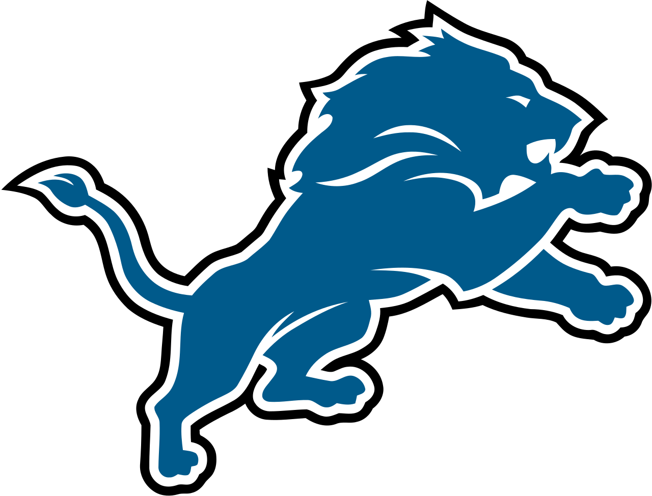 Lion Clipart Volleyball - Detroit Lion Logo - Png Download (1280x974), Png Download