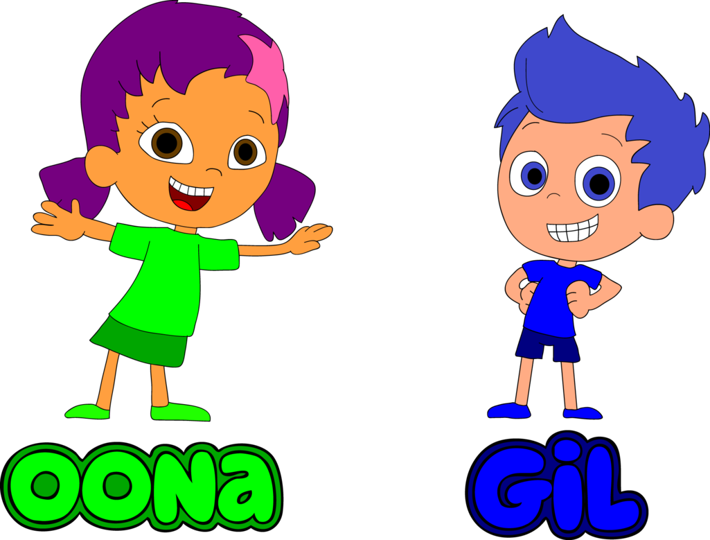 Unique Bubble Guppies Characters Design Gallery - Bubble Guppies Oona And Gil Clipart (1025x779), Png Download