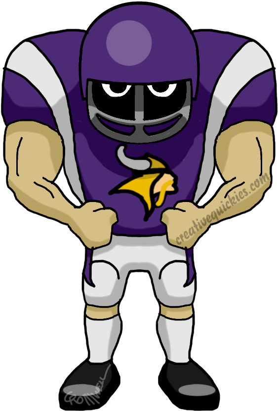 Minneapolis Minnesota Vikings Cartoons Of Your Favorite - New Orleans Saints Cartoon Clipart (752x940), Png Download