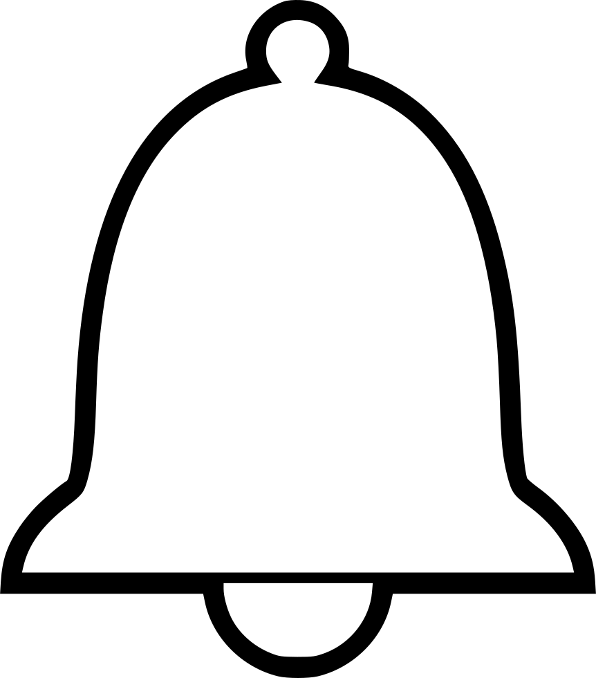 Bell Svg White Clipart (862x980), Png Download