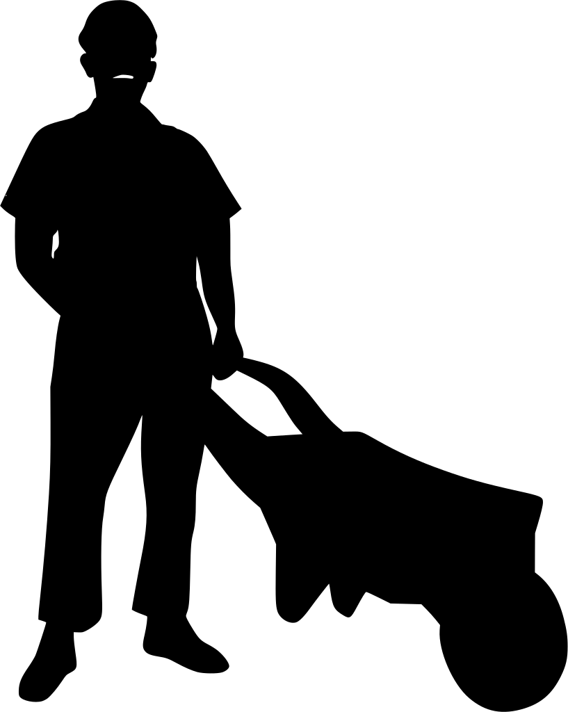 Info - Человек С Тележкой Clipart (817x1024), Png Download