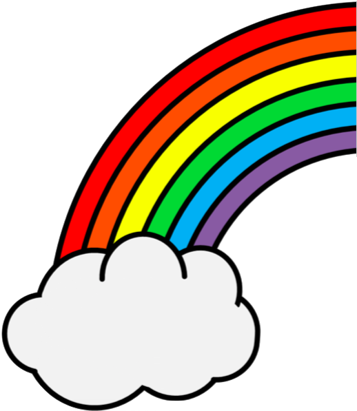 Cartoon Rainbow Clipart (518x690), Png Download