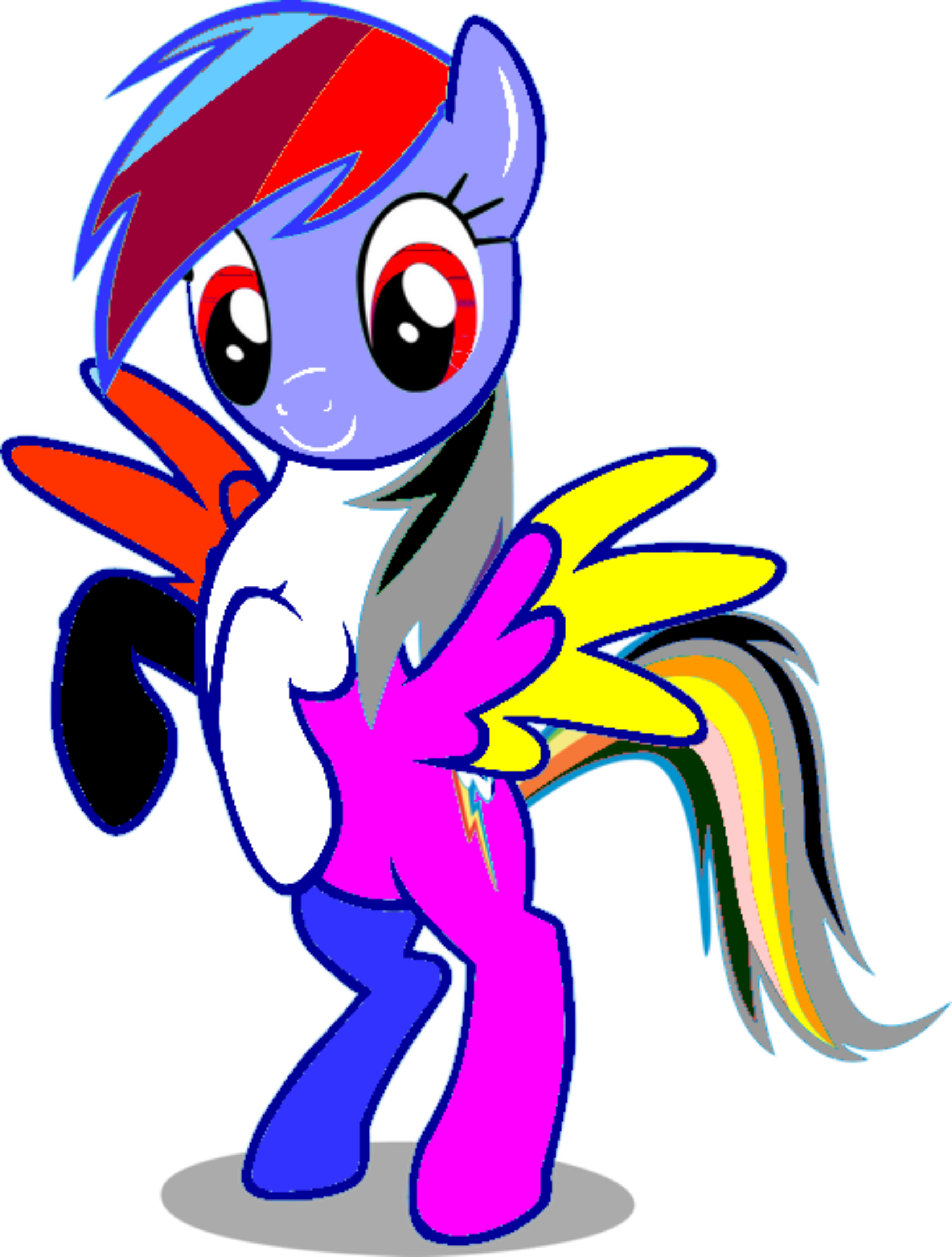 Color Mix Rainbow Of Dash - Rainbow Dash Clipart - Png Download (1720x2270), Png Download