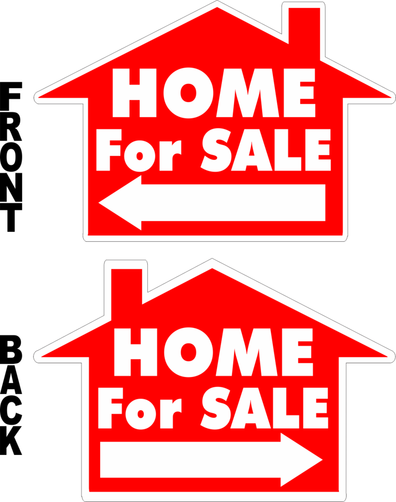 Home For Sale House Shaped Yard Sign - Safety Banner Clipart (807x1024), Png Download