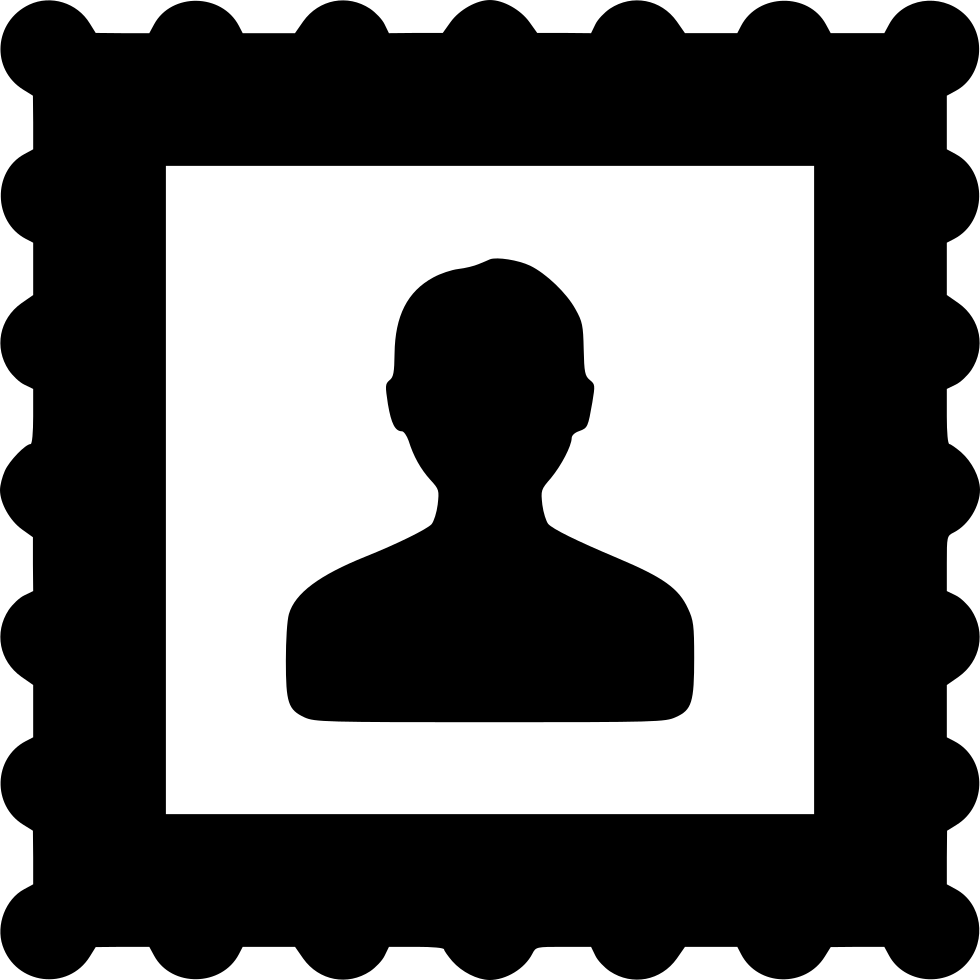 Picture Frame Portrait Comments - Silhouette Clipart (980x980), Png Download