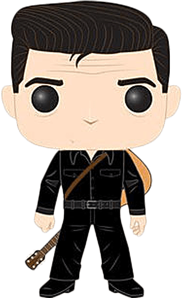 Funko Pop Rocks Johnny Cash In Black Clipart (709x709), Png Download