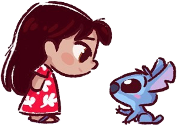 Chibi Lilo And Stitch Clipart (676x480), Png Download