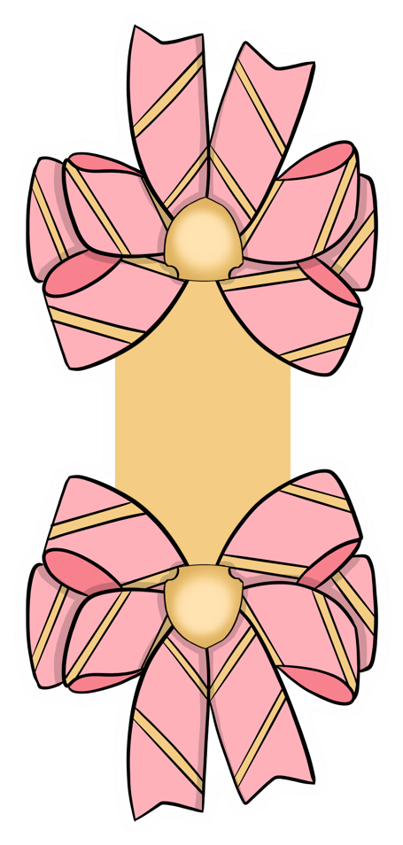 Pastel Gryffindor Pink Bow Magnetic Bookmark Clipart (489x985), Png Download